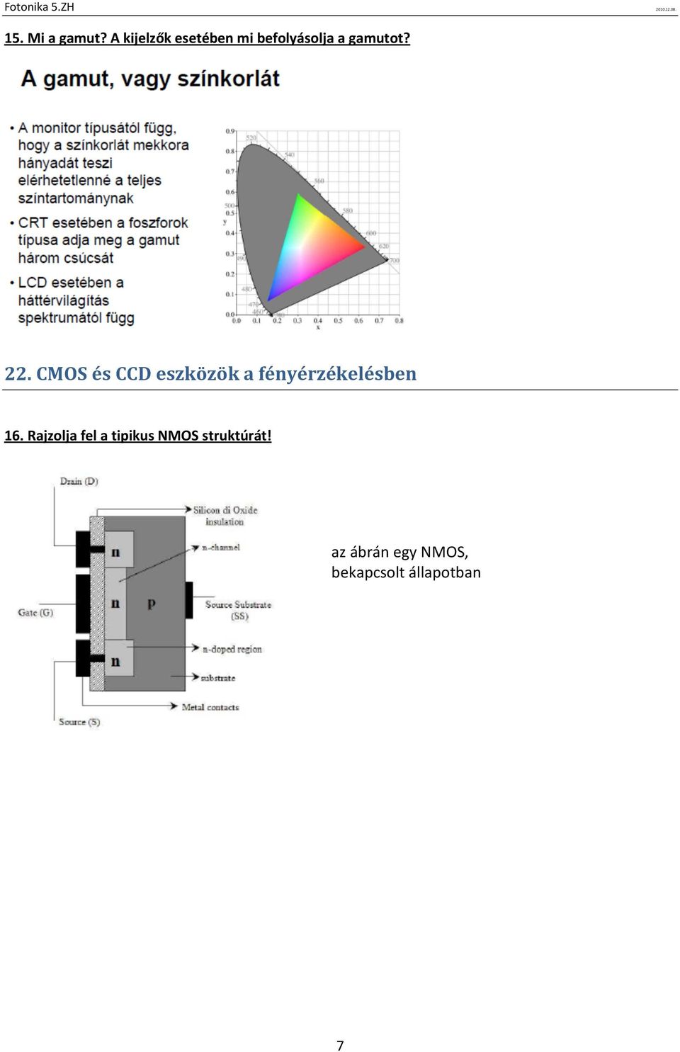 22. CMOS és CCD eszközök a fényérzékelésben 16.