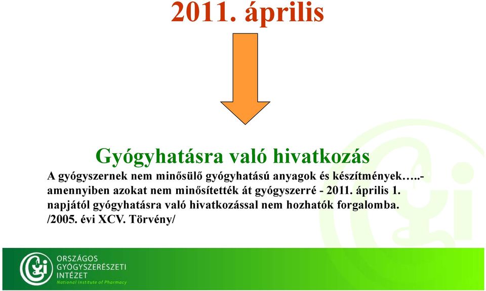 .- amennyiben azokat nem minősítették át gyógyszerré - 2011. április 1.