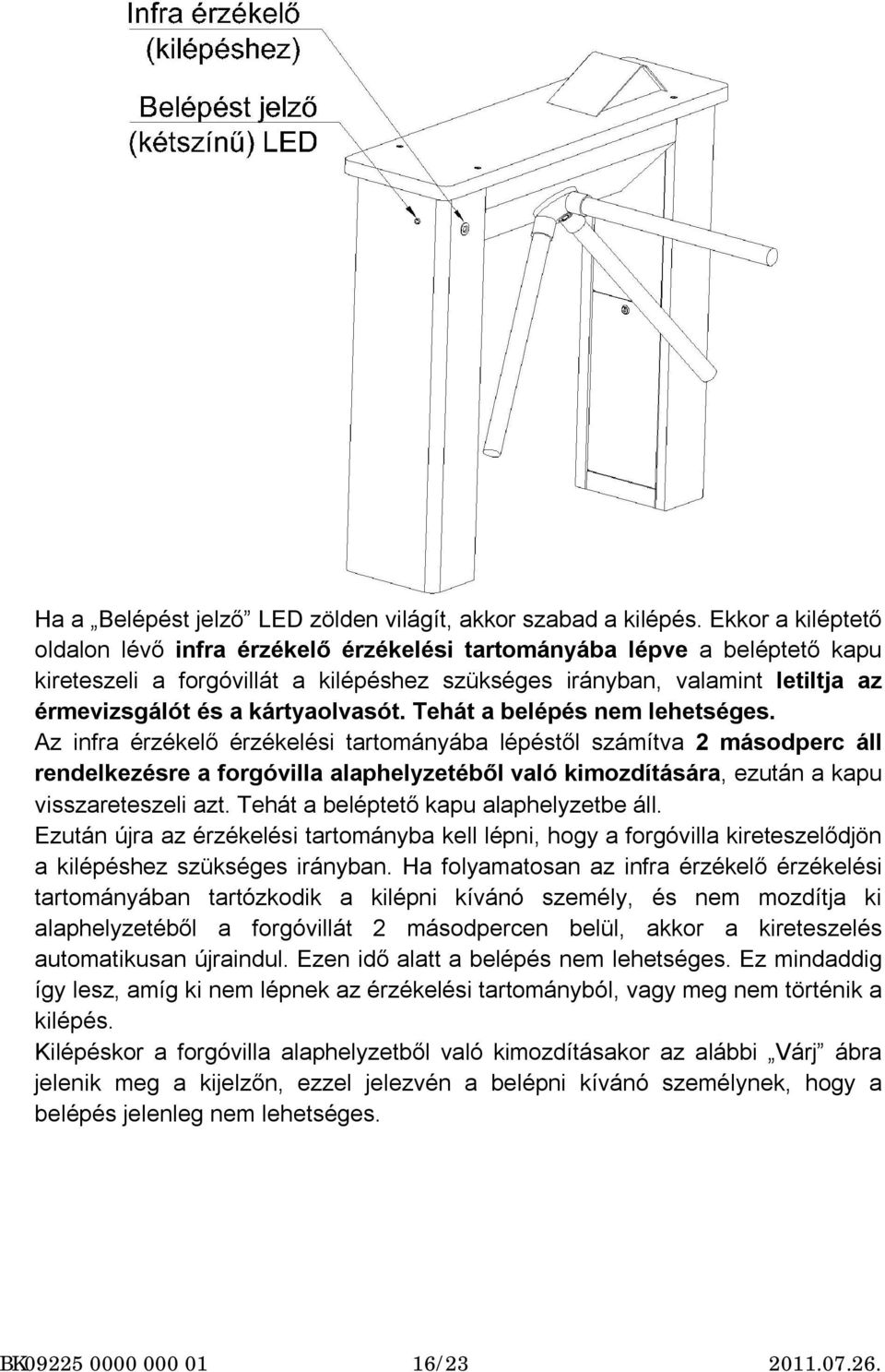 kártyaolvasót. Tehát a belépés nem lehetséges.