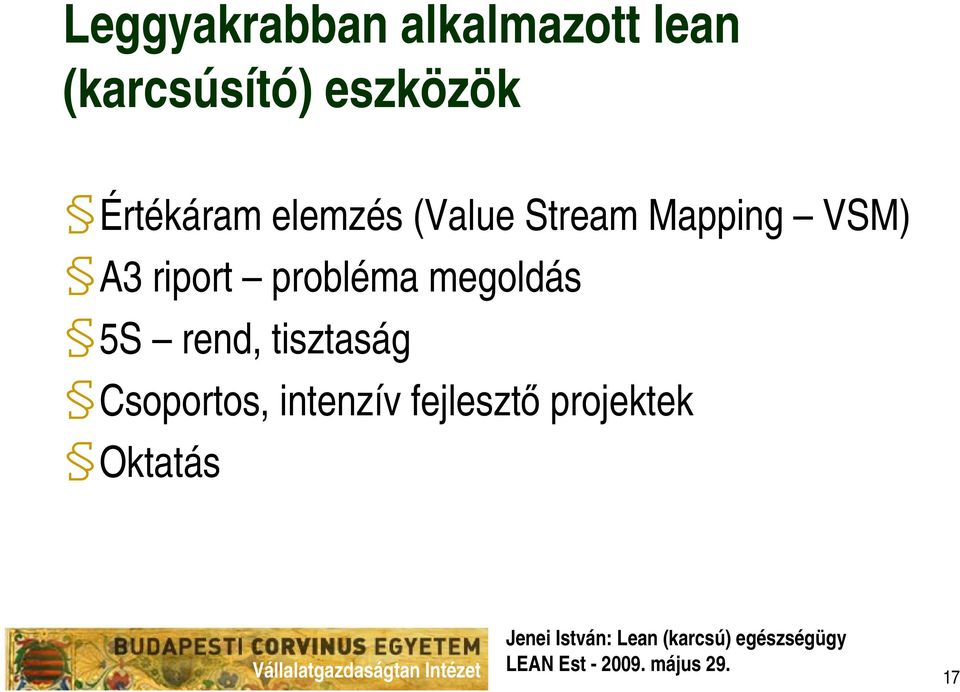 VSM) A3 riport probléma megoldás 5S rend,