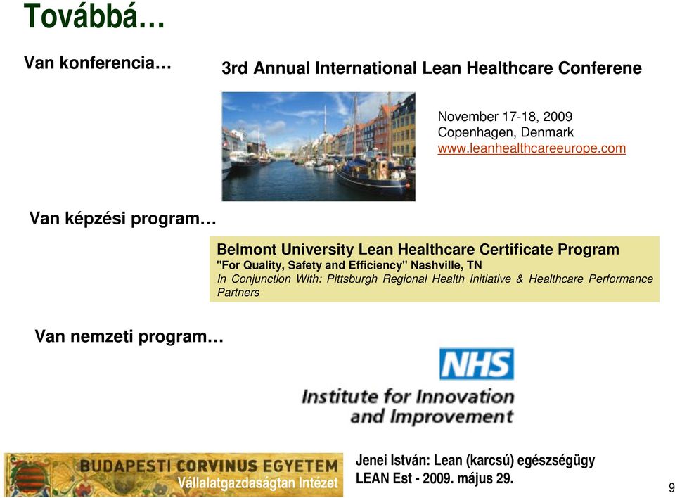 com Van képzési program Belmont University Lean Healthcare Certificate Program "For Quality,