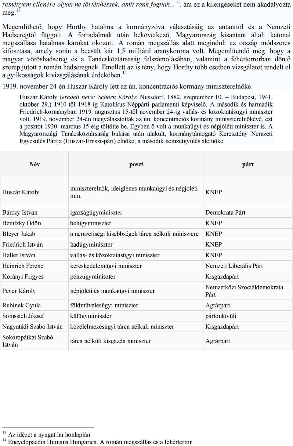 A forradalmak után bekövetkező, Magyarország kisantant általi katonai megszállása hatalmas károkat okozott.