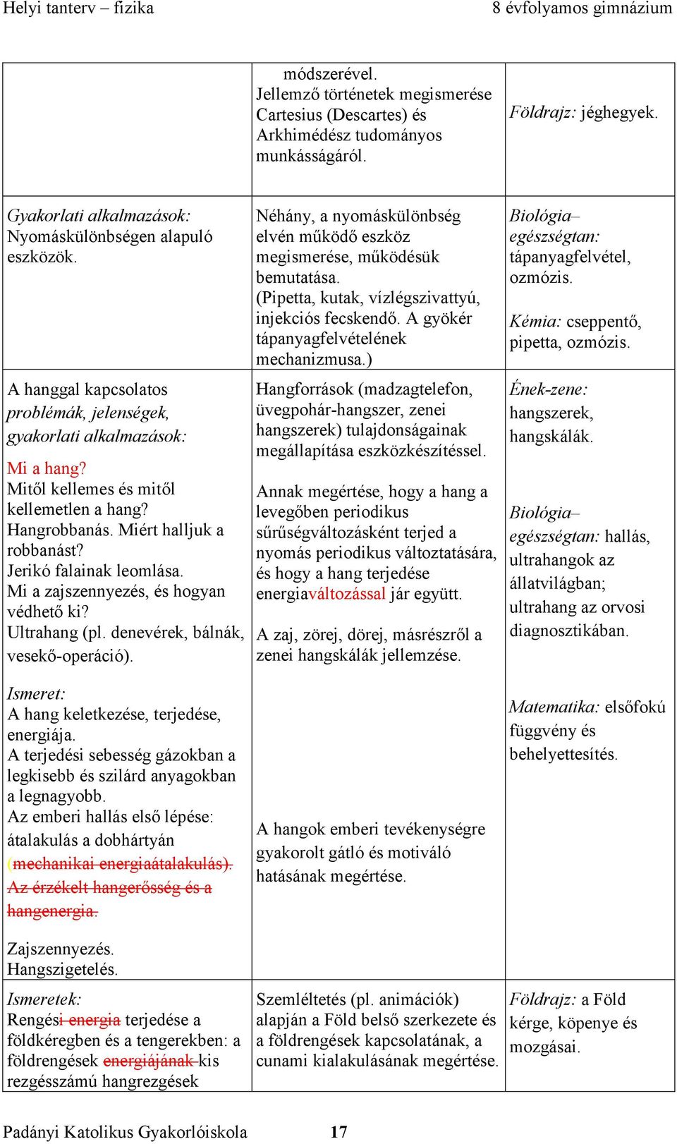 Mi a zajszennyezés, és hogyan védhető ki? Ultrahang (pl. denevérek, bálnák, vesekő-operáció). Néhány, a nyomáskülönbség elvén működő eszköz megismerése, működésük bemutatása.