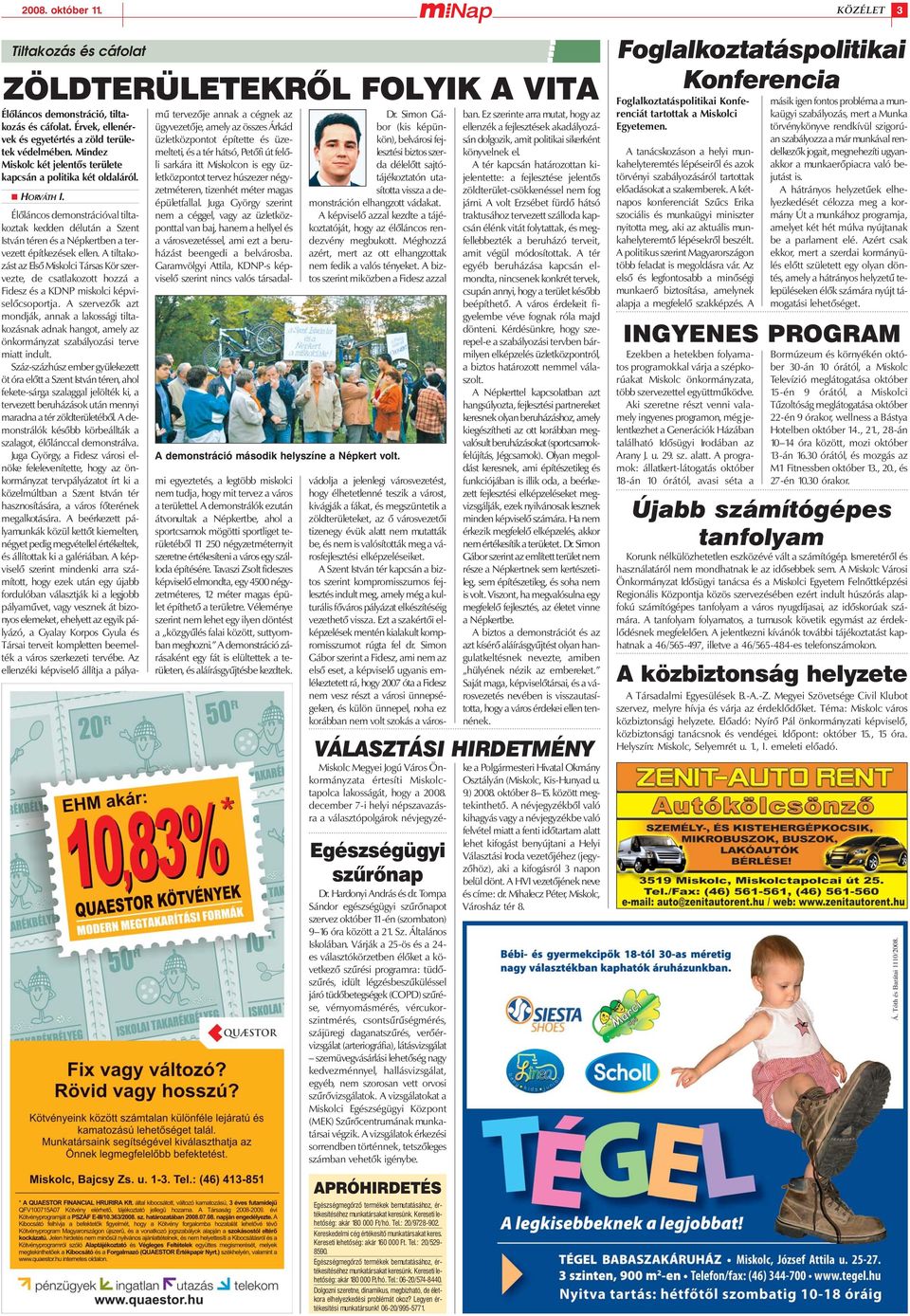 Élõláncos demonstrációval tiltakoztak kedden délután a Szent István téren és a Népkertben a tervezett építkezések ellen.