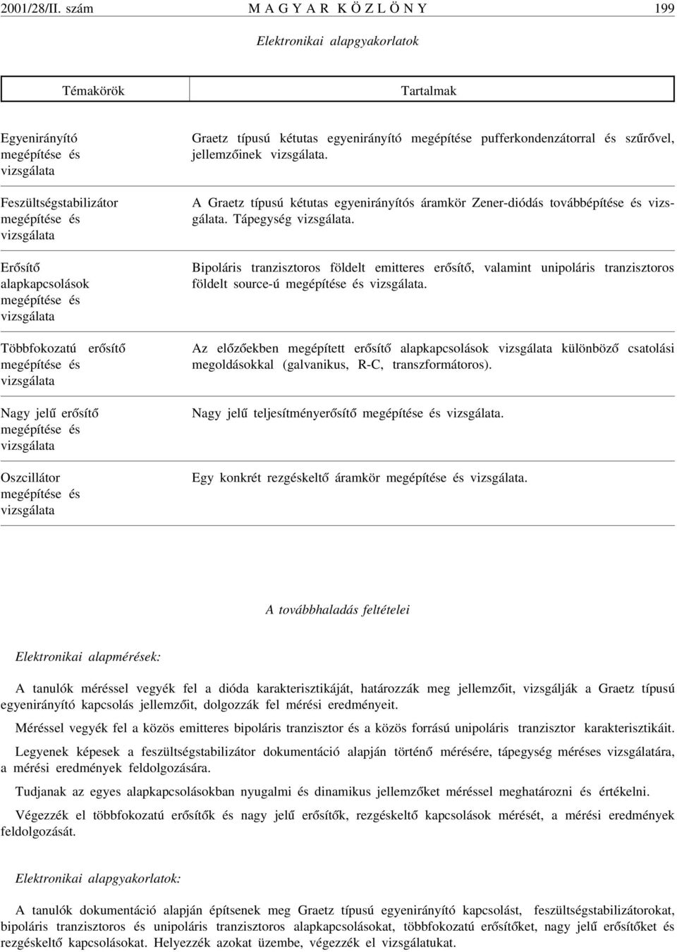 kétutas egyenirányító megépítése pufferkondenzátorral és sz úr óvel, jellemz óinek. A Graetz típusú kétutas egyenirányítós áramkör Zener-diódás továbbépítése és. Tápegység.