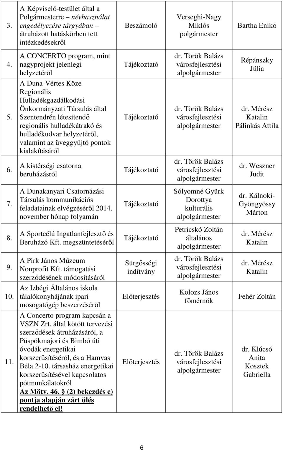 A Duna-Vértes Köze Regionális Hulladékgazdálkodási Önkormányzati Társulás által Szentendrén létesítendő regionális hulladékátrakó és hulladékudvar helyzetéről, valamint az üveggyűjtő pontok