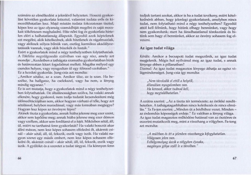 Egyedül azok képtelenek ezt megélni, akik kételkednek, akik hitetlenek és rágalmazóak, vagy akiknek súlyos bűnük van, esetleg karmikus akadályoztatásaik vannak, vagy akik büszkék és lusták.