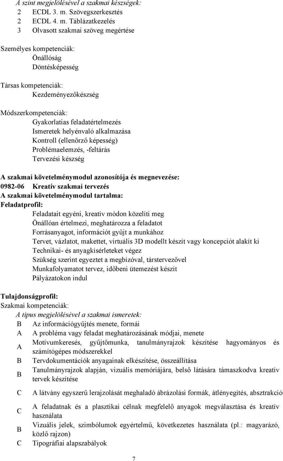 Szövegszerkesztés 2 ECDL 4. m.