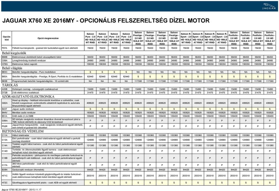 56450 56450 C89A Levegőminőség érzékelő rendszer 24980 24980 24980 24980 24980 24980 24980 24980 24980 24980 24980 24980 24980 24980 24980 24980 H76G Elektromos hátsó naproló 156350 156350 156350