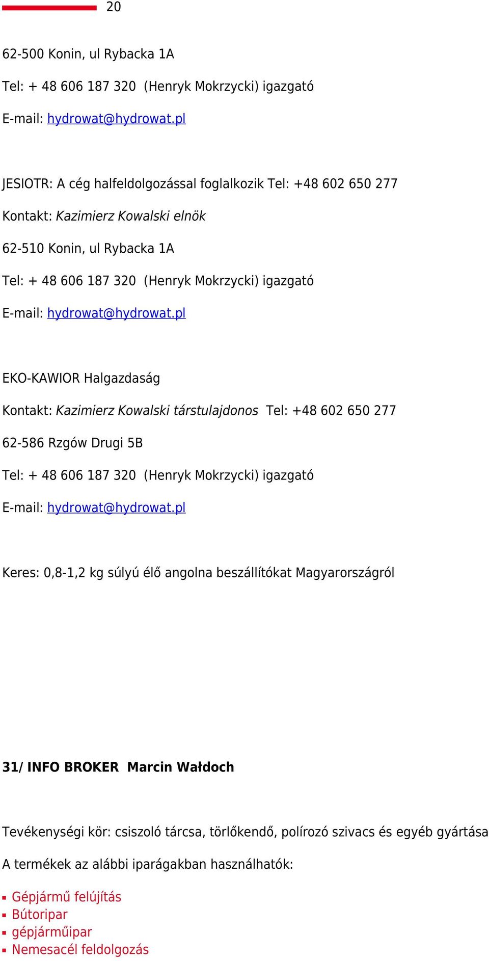 hydrowat@hydrowat.