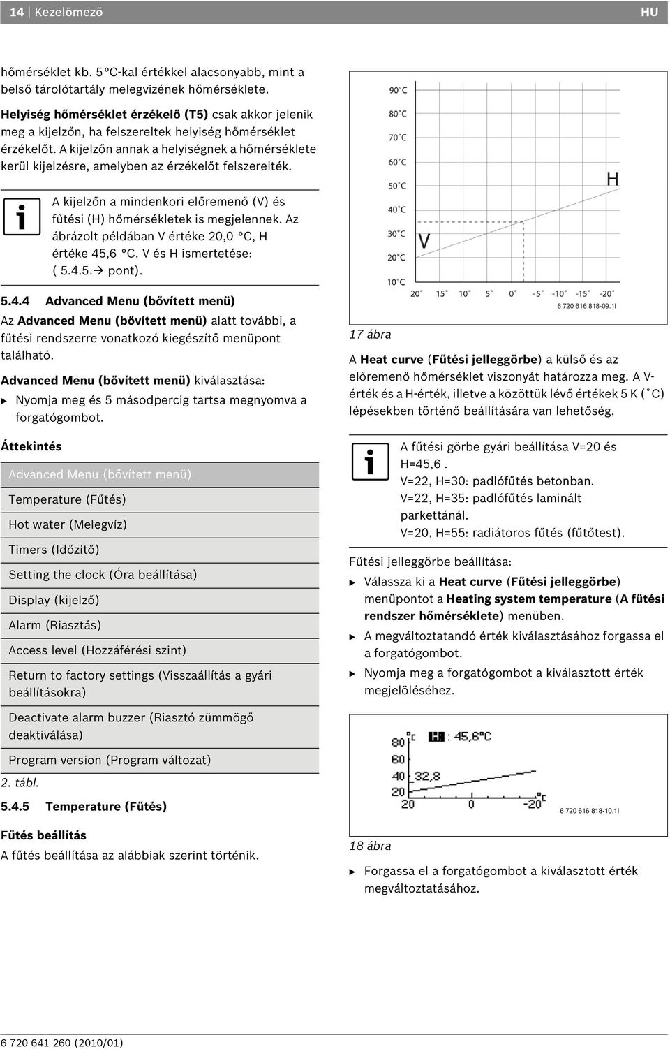 A kijelzőn annak a helyiségnek a hőmérséklete kerül kijelzésre, amelyben az érzékelőt felszerelték. 5.4.