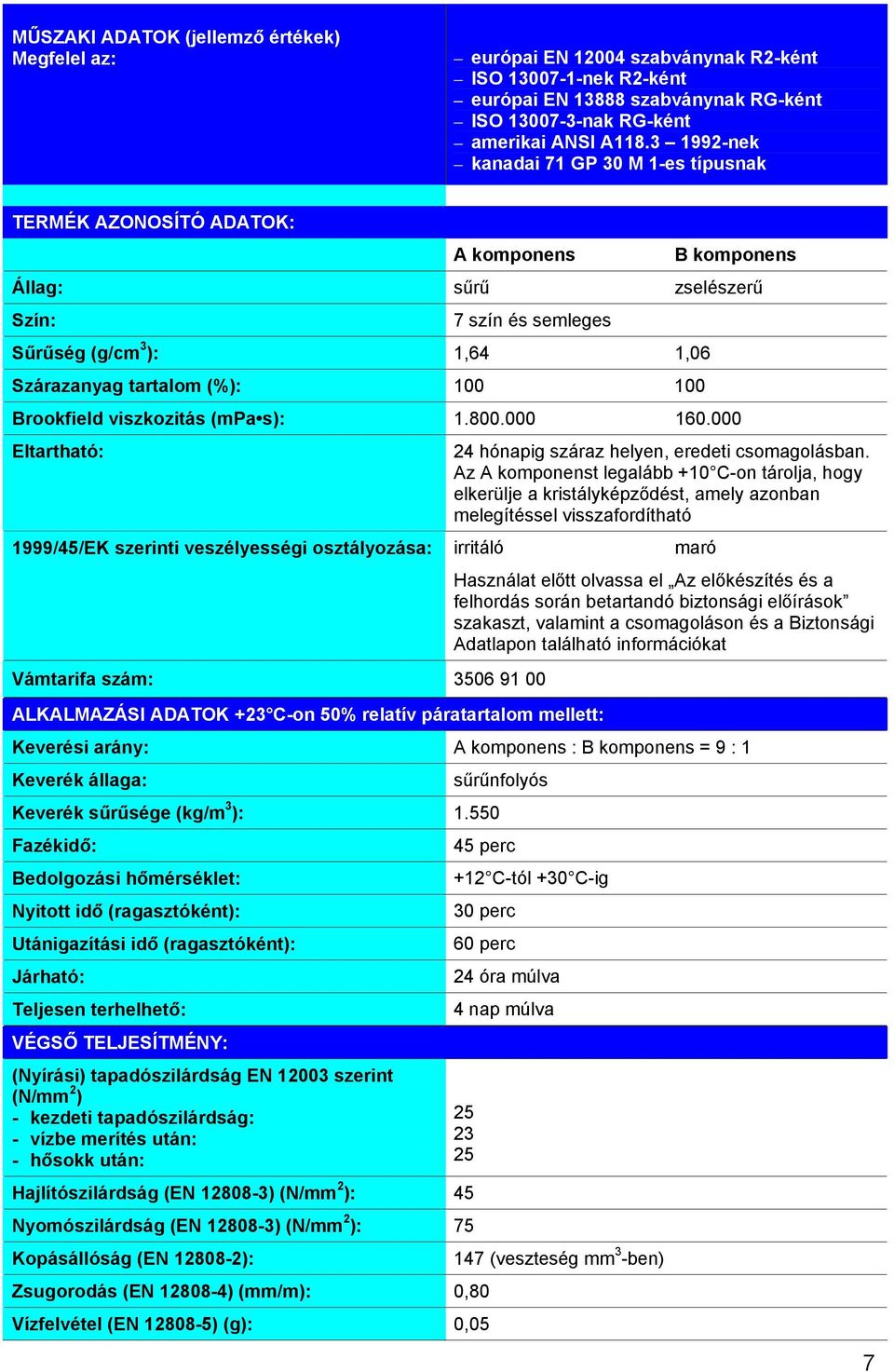 100 Brookfield viszkozitás (mpa s): 1.800.000 160.