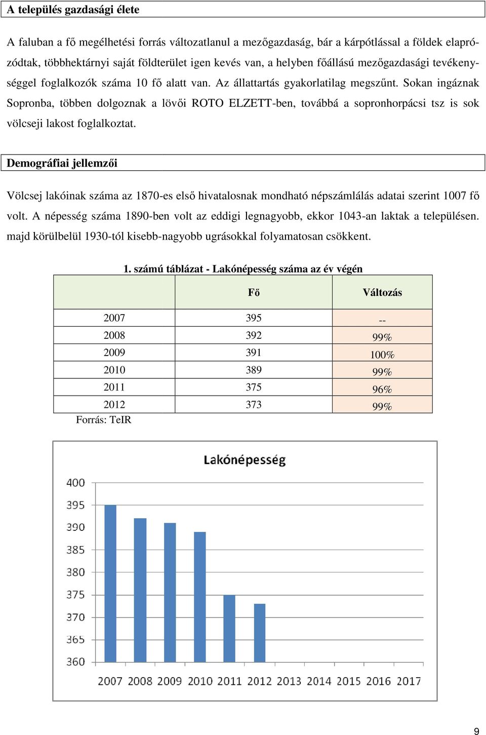 Sokan ingáznak Sopronba, többen dolgoznak a lövői ROTO ELZETT-ben, továbbá a sopronhorpácsi tsz is sok völcseji lakost foglalkoztat.