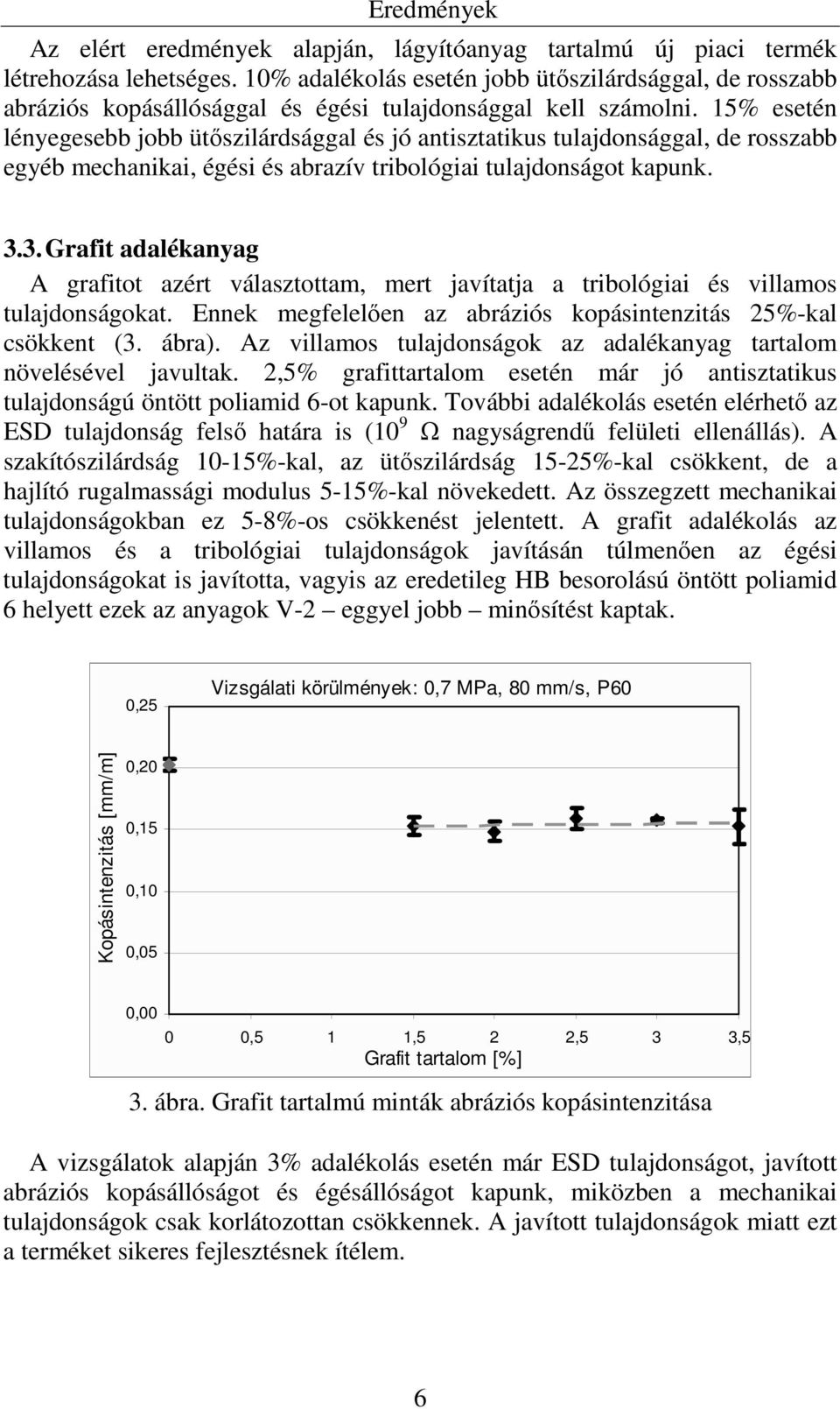 15% esetén lényegesebb jobb ütőszilárdsággal és jó antisztatikus tulajdonsággal, de rosszabb egyéb mechanikai, égési és abrazív tribológiai tulajdonságot kapunk. 3.
