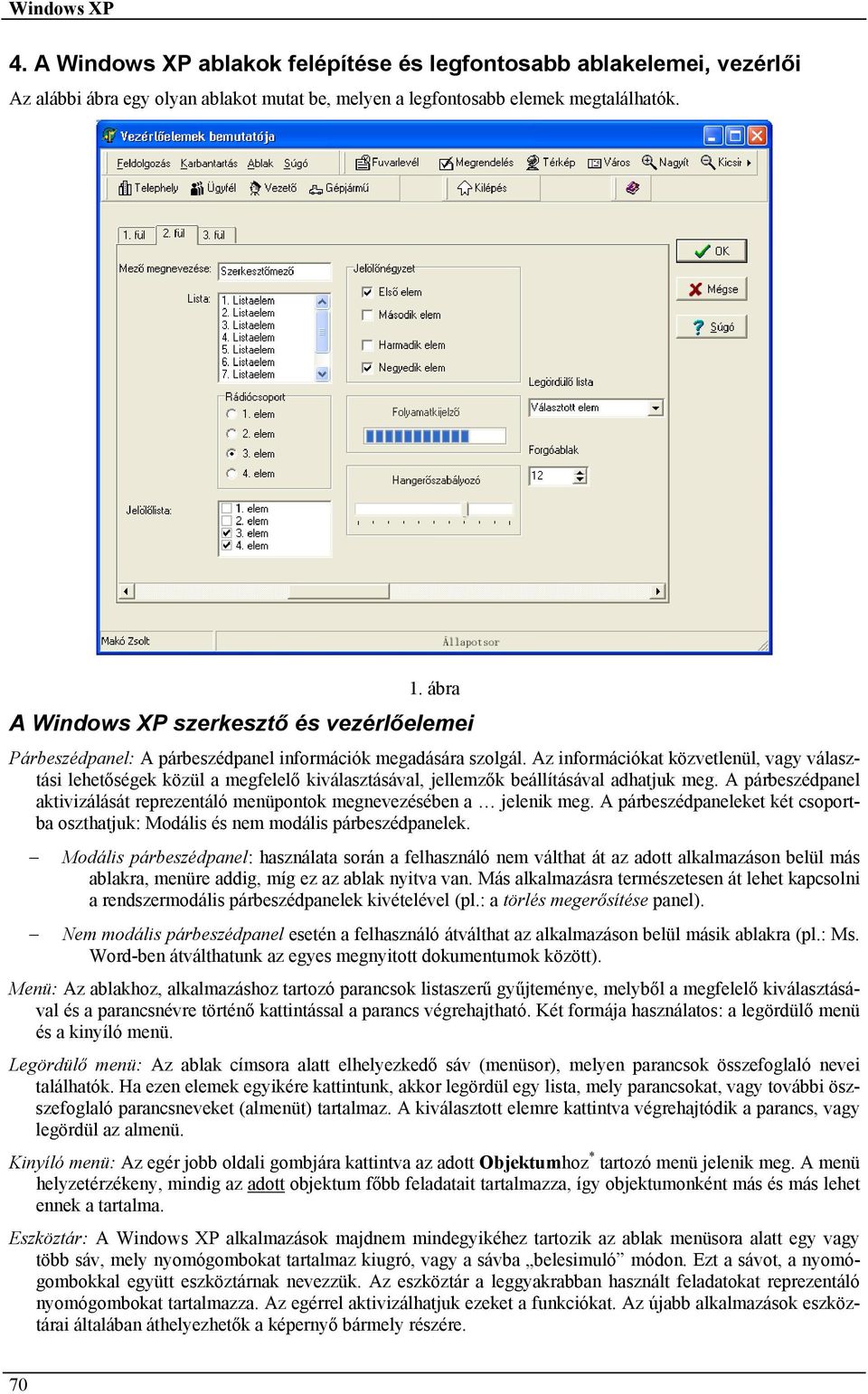 Az információkat közvetlenül, vagy választási lehetőségek közül a megfelelő kiválasztásával, jellemzők beállításával adhatjuk meg.