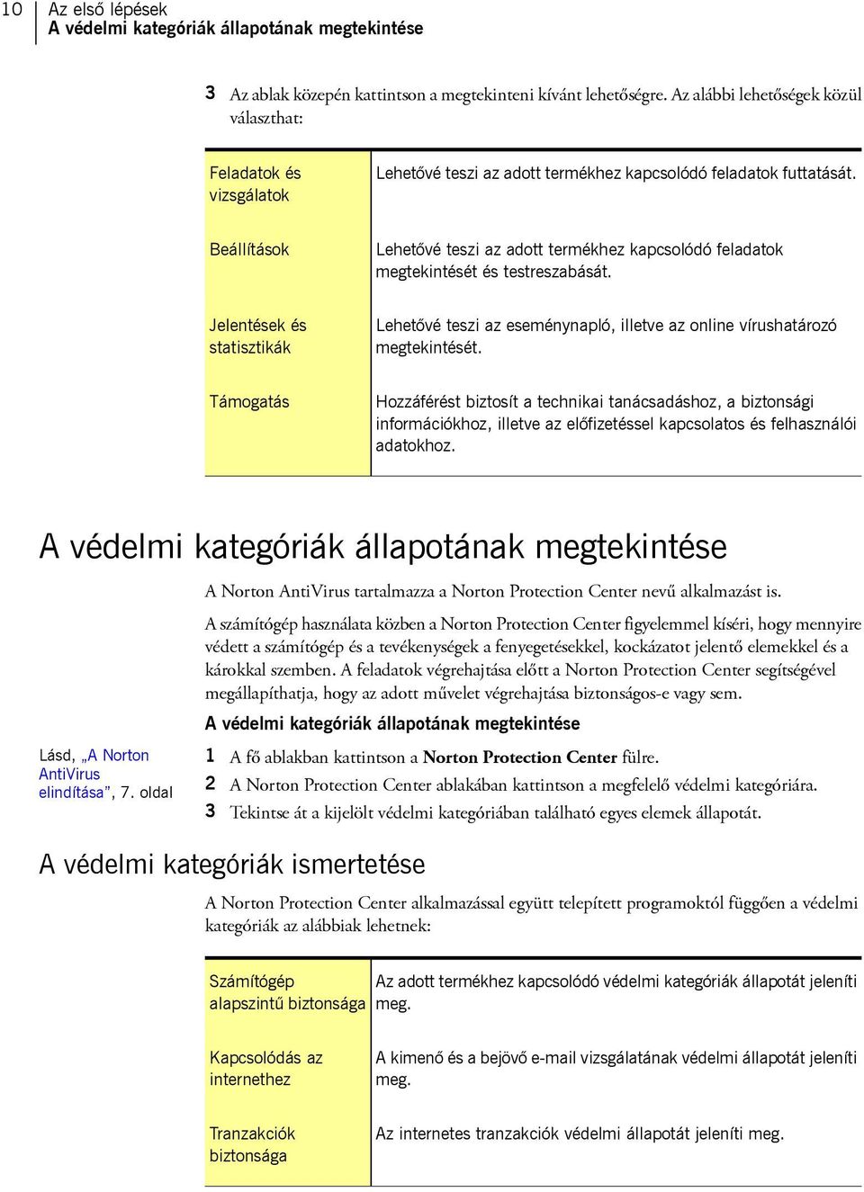 Beállítások Lehetővé teszi az adott termékhez kapcsolódó feladatok megtekintését és testreszabását.