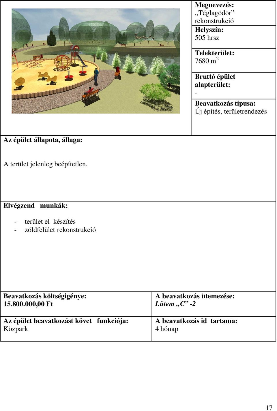 jelenleg beépítetlen.