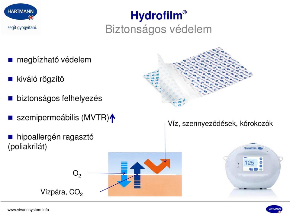 szemipermeábilis (MVTR) hipoallergén ragasztó