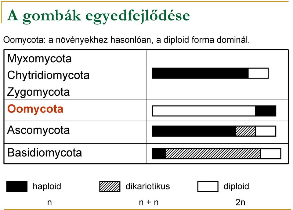 Myxomycota Chytridiomycota Zygomycota Oomycota