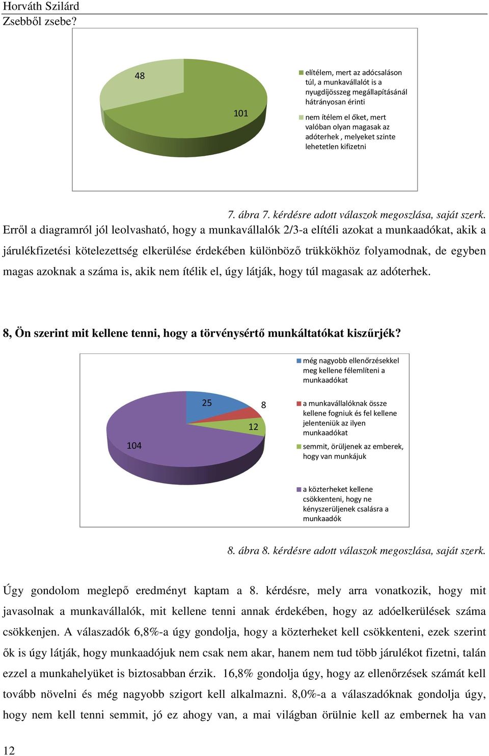 lehetetlen kifizetni 7. ábra 7. kérdésre adott válaszok megoszlása, saját szerk.