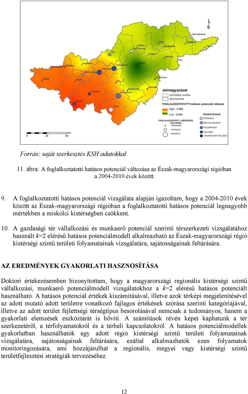 kistérségben csökkent. 10.