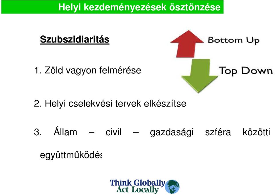 Helyi cselekvési tervek elkészítse 3.