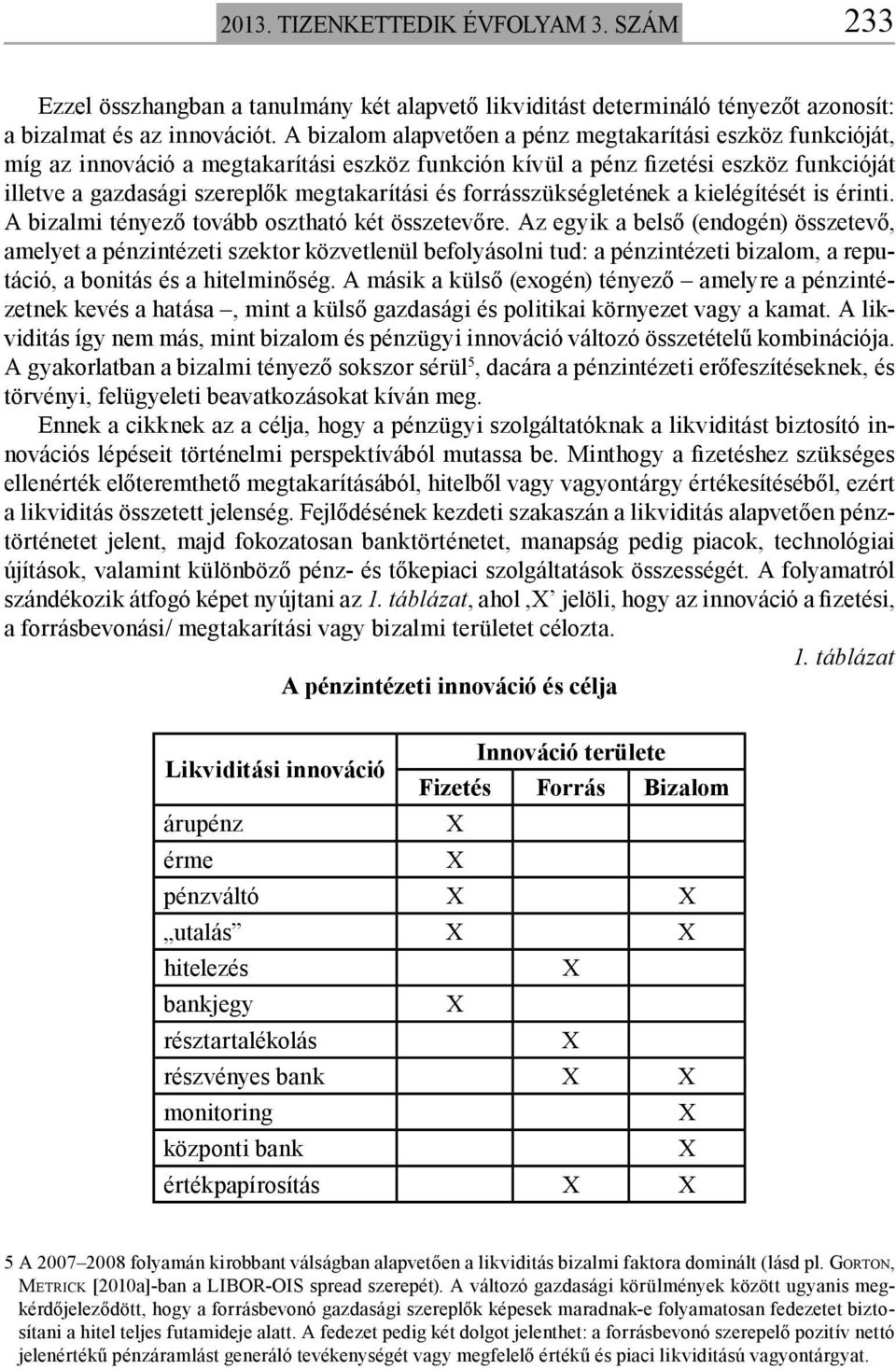 forrásszükségletének a kielégítését is érinti. A bizalmi tényező tovább osztható két összetevőre.