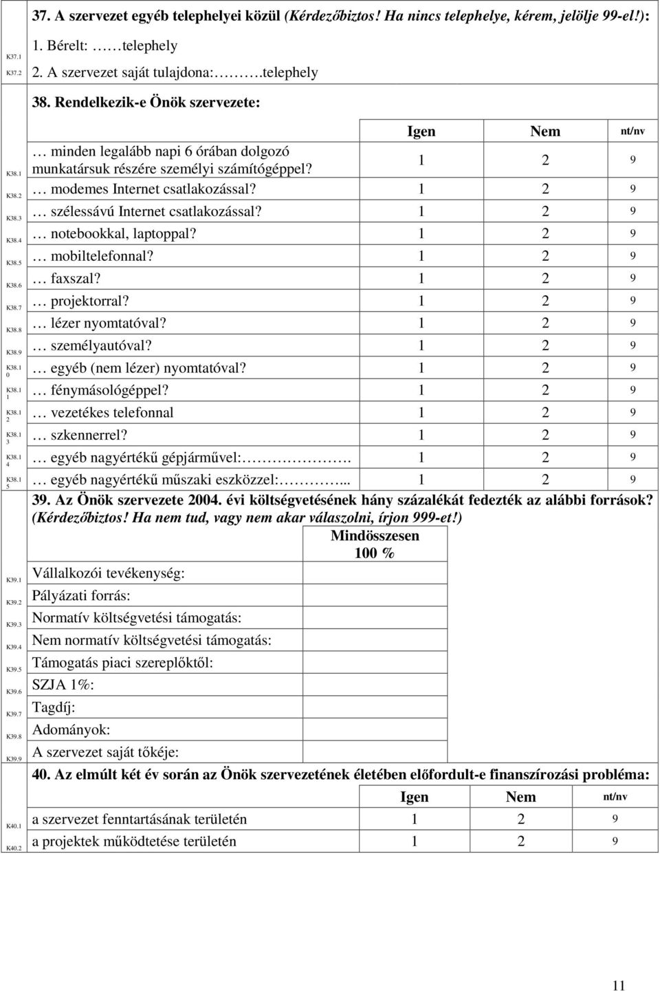 K38.4 notebookkal, laptoppal? K38.5 mobiltelefonnal? K38.6 faxszal? K38.7 projektorral? K38.8 lézer nyomtatóval? K38.9 személyautóval? K38.1 egyéb (nem lézer) nyomtatóval? 0 K38.1 fénymásológéppel?