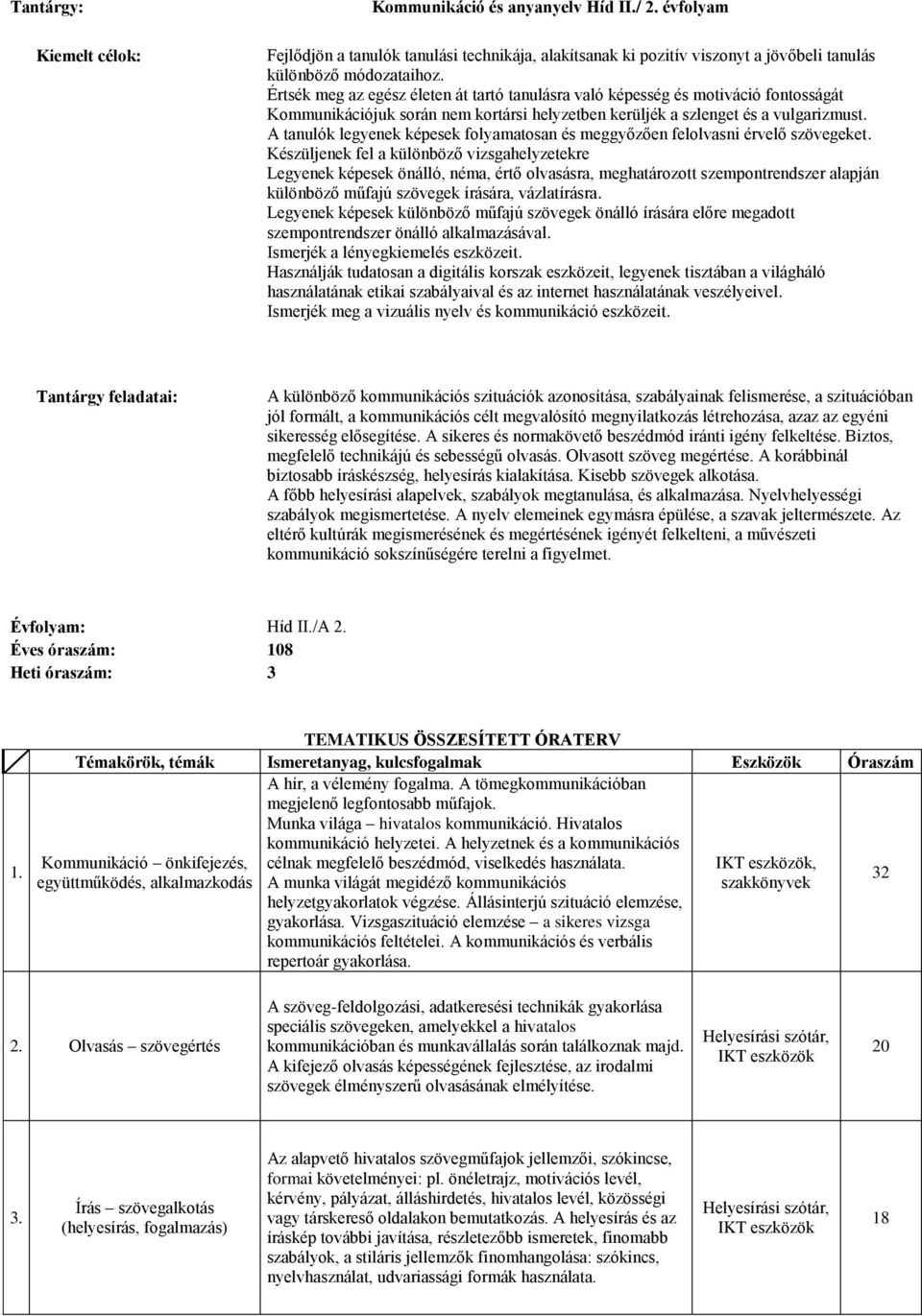 A tanulók legyenek képesek folyamatosan és meggyőzően felolvasni érvelő szövegeket.