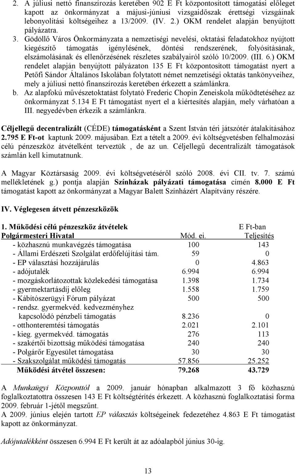 Gödöllő Város Önkormányzata a nemzetiségi nevelési, oktatási feladatokhoz nyújtott kiegészítő támogatás igénylésének, döntési rendszerének, folyósításának, elszámolásának és ellenőrzésének részletes