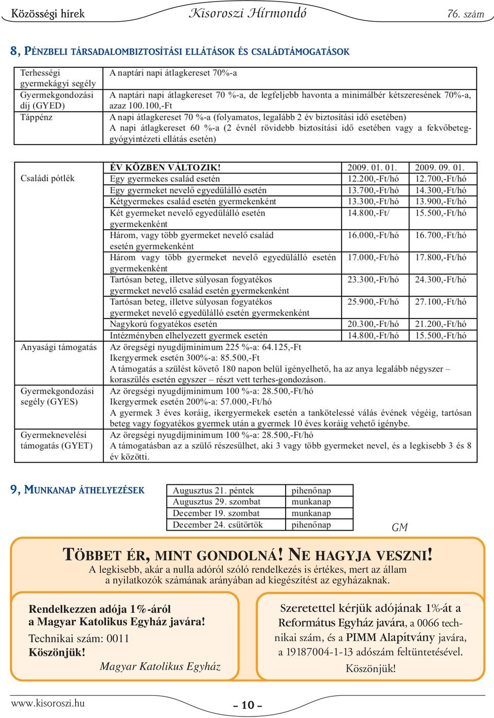 A legkisebb, akár a nulla adóról szóló rendelkezés is értékes, mert az állam a nyilatkozók számának arányában ad kiegészítést az egyházaknak.