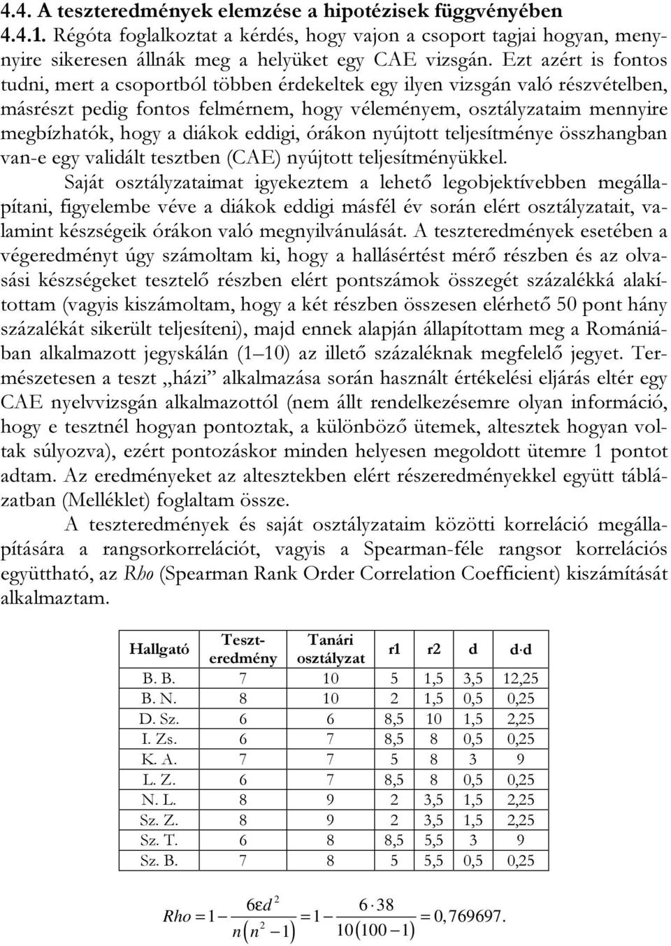 eddigi, órákon nyújtott teljesítménye összhangban van-e egy validált tesztben (CAE) nyújtott teljesítményükkel.