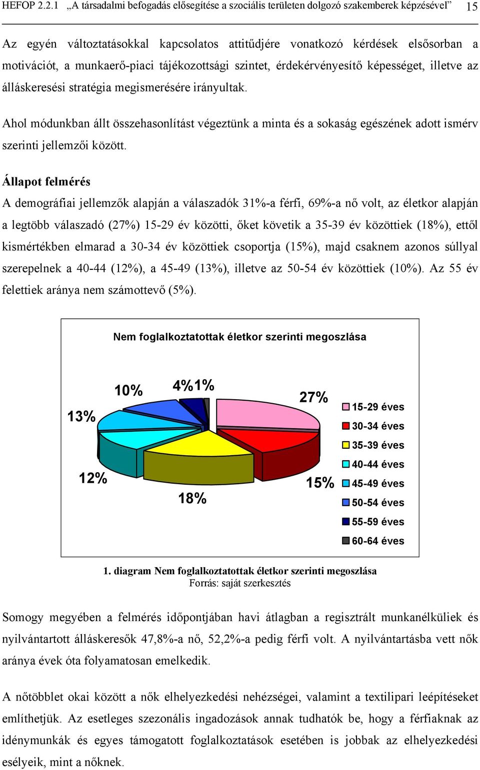 munkaerő-piaci tájékozottsági szintet, érdekérvényesítő képességet, illetve az álláskeresési stratégia megismerésére irányultak.