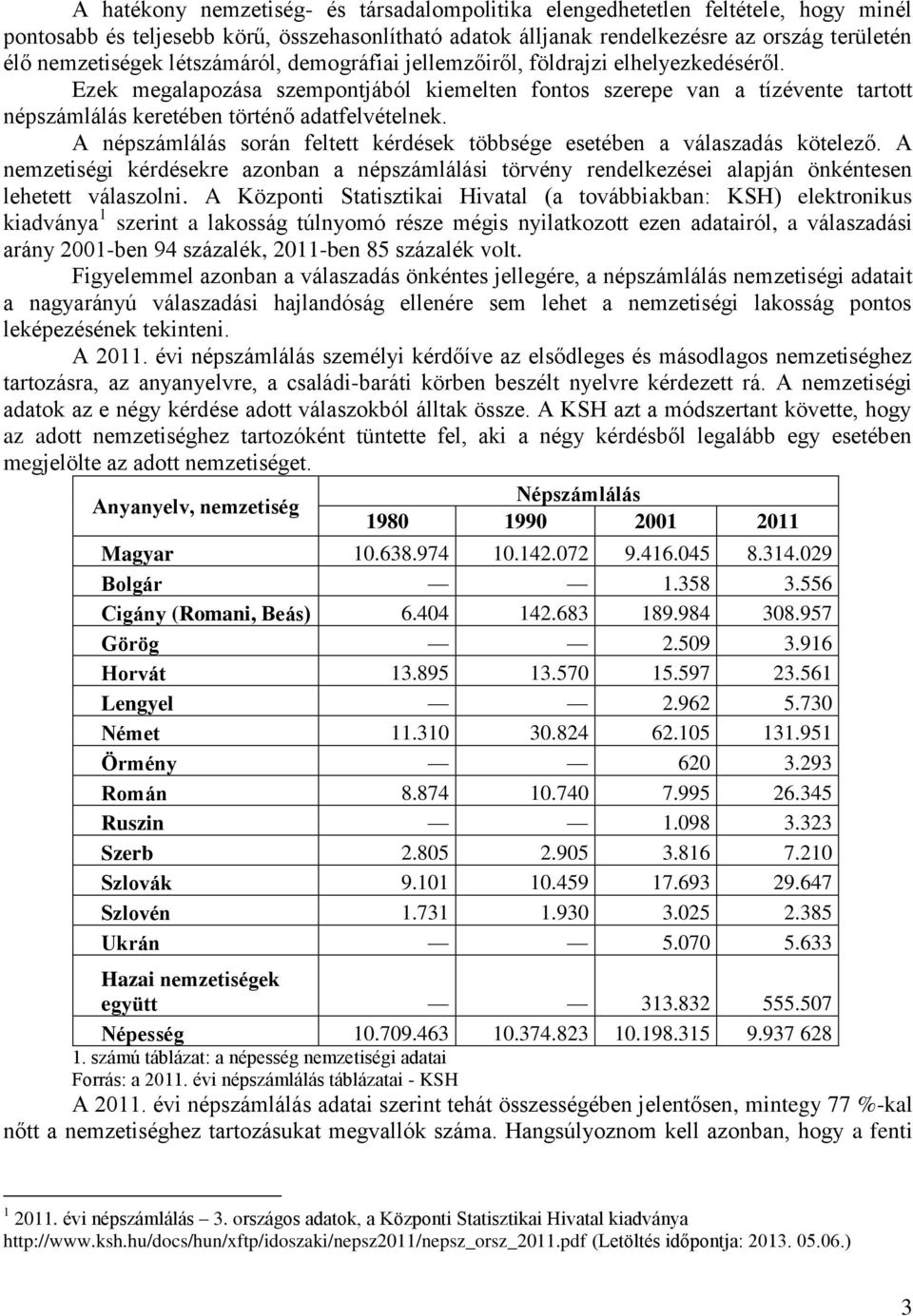 A népszámlálás során feltett kérdések többsége esetében a válaszadás kötelező. A nemzetiségi kérdésekre azonban a népszámlálási törvény rendelkezései alapján önkéntesen lehetett válaszolni.