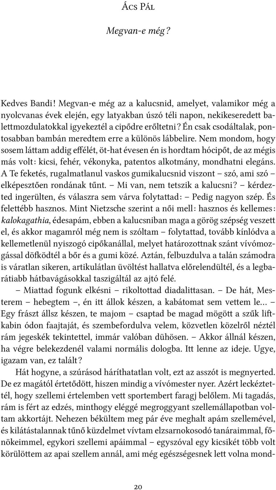 Én csak csodáltalak, pontosabban bambán meredtem erre a különös lábbelire.