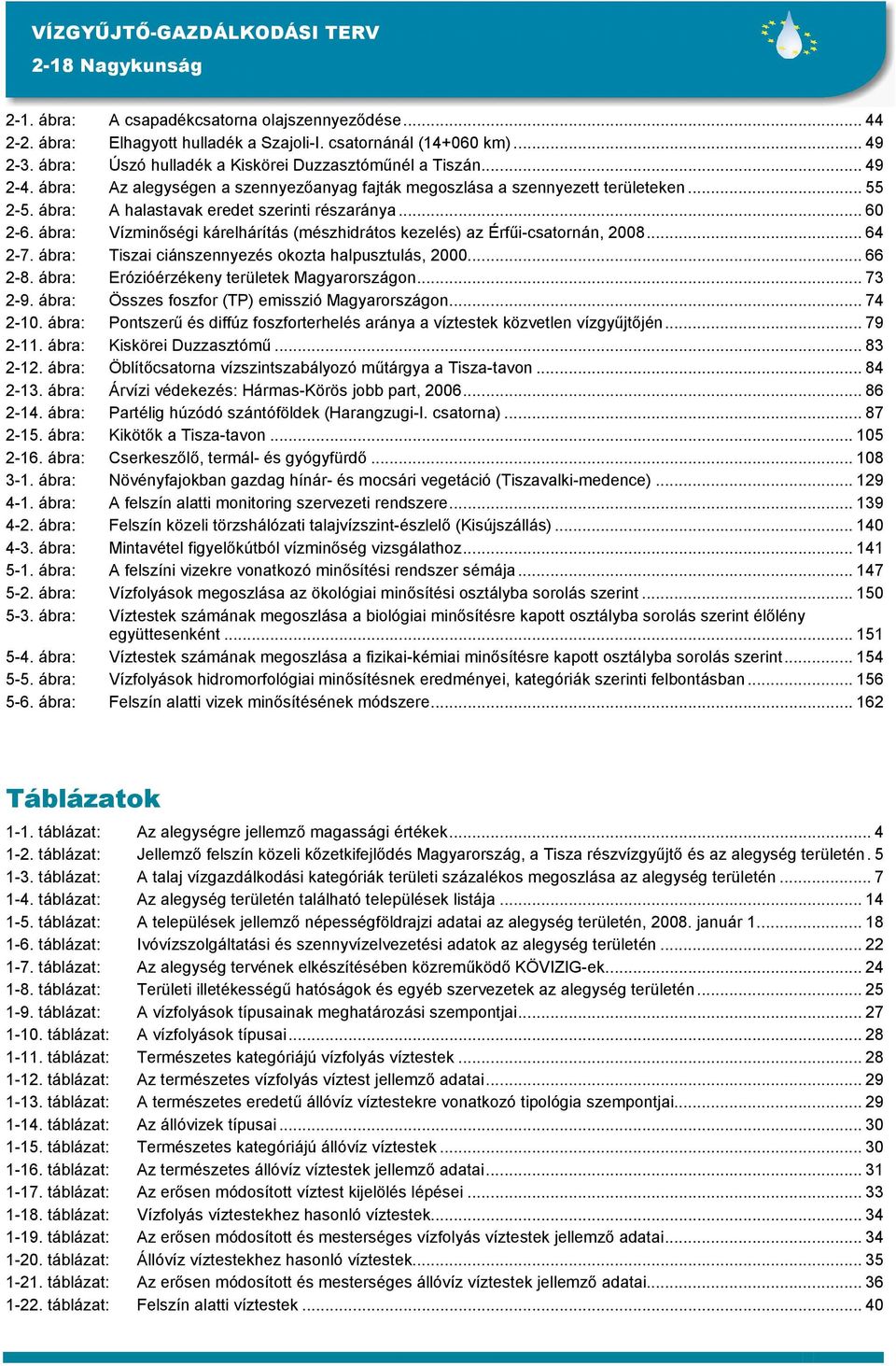 ábra: Vízminıségi kárelhárítás (mészhidrátos kezelés) az Érfői-csatornán, 2008... 64 2-7. ábra: Tiszai ciánszennyezés okozta halpusztulás, 2000... 66 2-8.