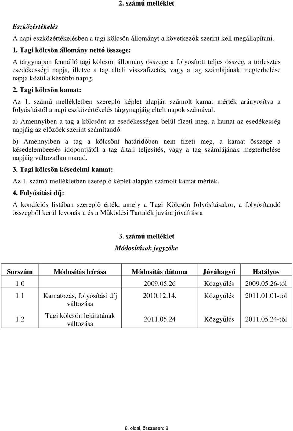 számlájának megterhelése napja közül a későbbi napig. 2. Tagi kölcsön kamat: Az 1.