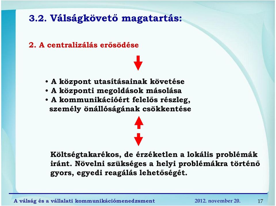 másolása A kommunikációért felelős részleg, személy önállóságának csökkentése