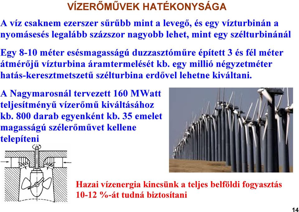 egy millió négyzetméter hatás-keresztmetszetű szélturbina erdővel lehetne kiváltani.