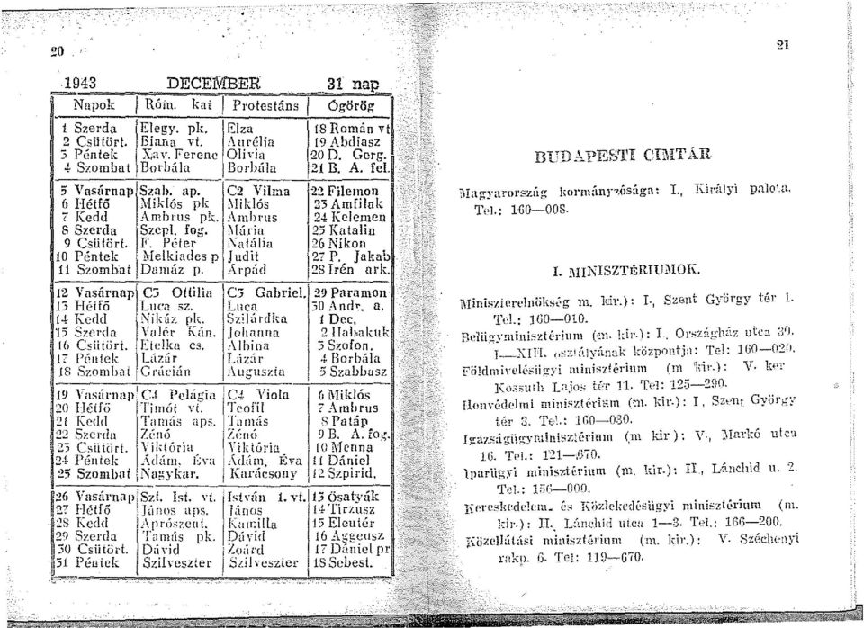 ~fúria 25 l(atalin 9 Csütört. F'. Péter i\atáliu 26 Níkon 0 Péntek rdelkindcs p Judit 27 P. Jakab Szomhat Danu:í.z p. Arpüd 28 Irén nrk. 2 Y nsúrnap e:; Ottilin e:; Gnbriel.