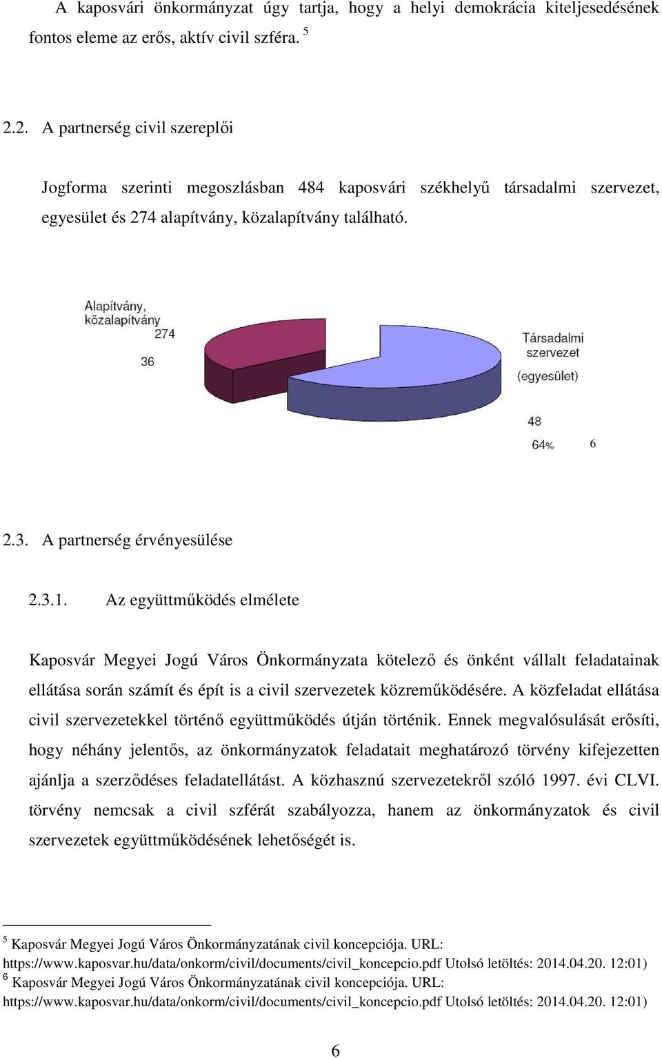 3.1. Az együttműködés elmélete Kaposvár Megyei Jogú Város Önkormányzata kötelező és önként vállalt feladatainak ellátása során számít és épít is a civil szervezetek közreműködésére.