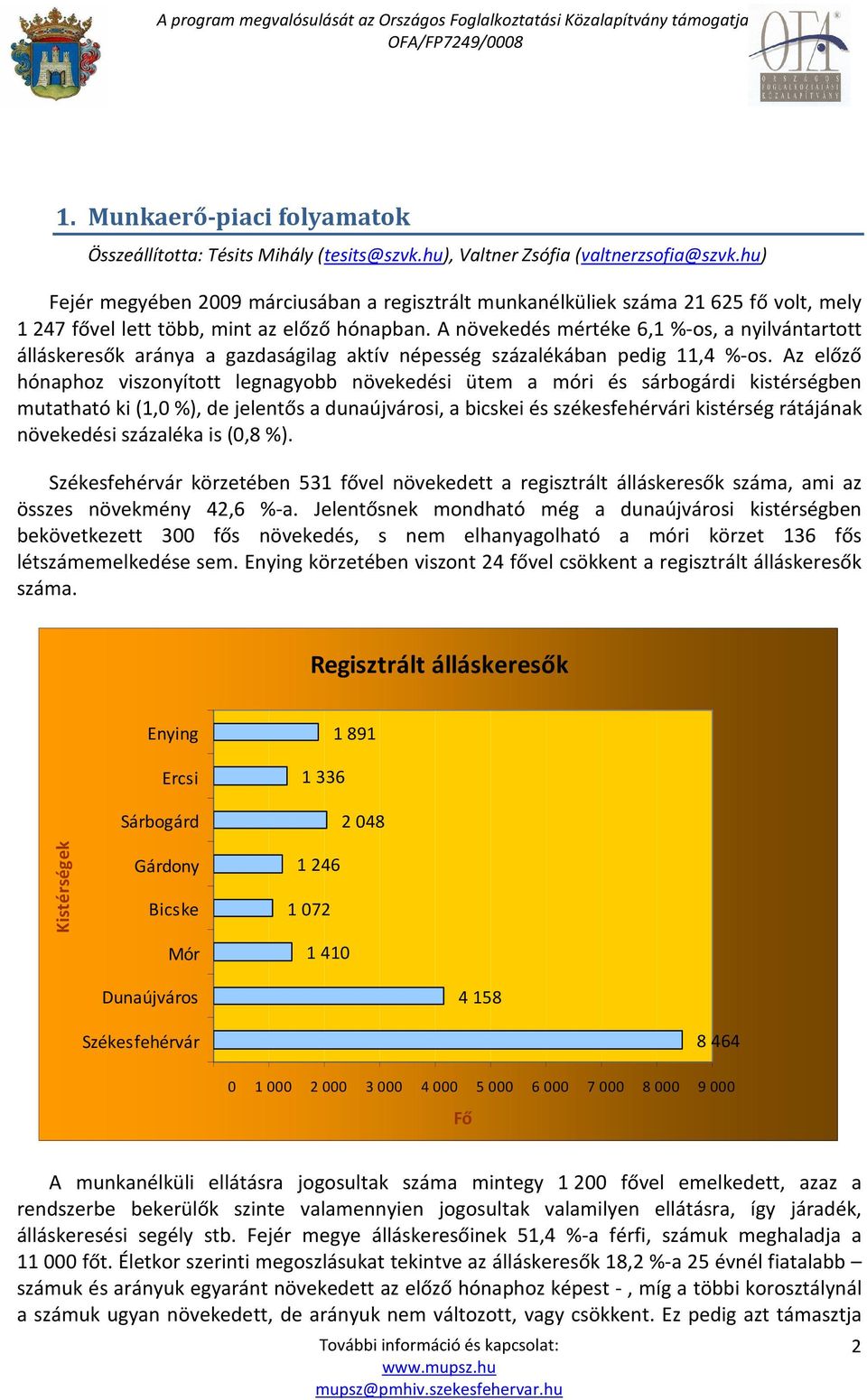 A növekedés mértéke 6,1 %-os, a nyilvántartott álláskeresők aránya a gazdaságilag aktív népesség százalékában pedig 11,4 %-os.