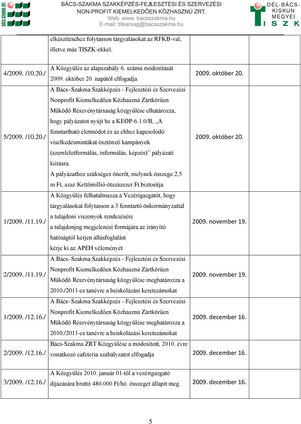 0/B, A fenntartható életmódot és az ehhez kapcsolódó viselkedésmintákat ösztönző kampányok (szemléletformálás, informálás, képzés) pályázati kiírásra.