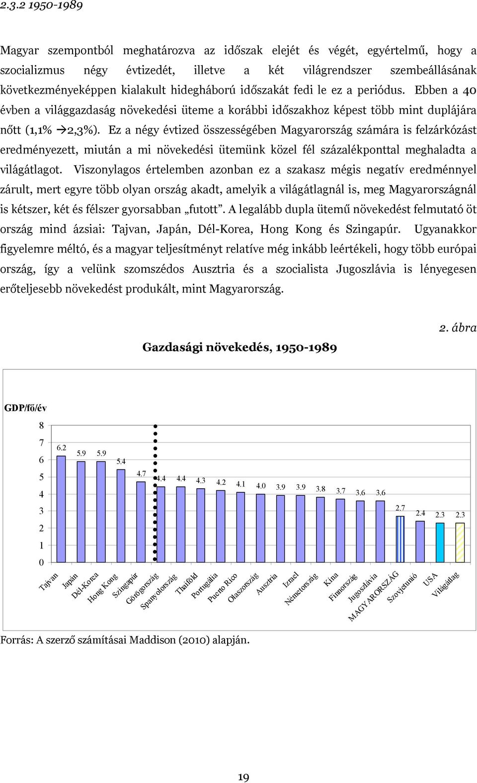 Ez a négy évtized összességében Magyarország számára is felzárkózást eredményezett, miután a mi növekedési ütemünk közel fél százalékponttal meghaladta a világátlagot.