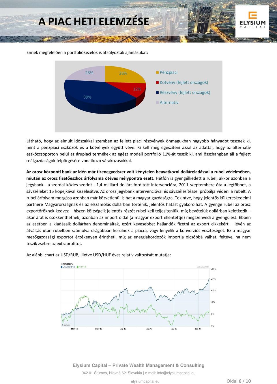 Ki kell még egészíteni azzal az adattal, hogy az alternatív eszközcsoporton belül az árupiaci termékek az egész modell portfolió 11%-át teszik ki, ami összhangban áll a fejlett reálgazdaságok