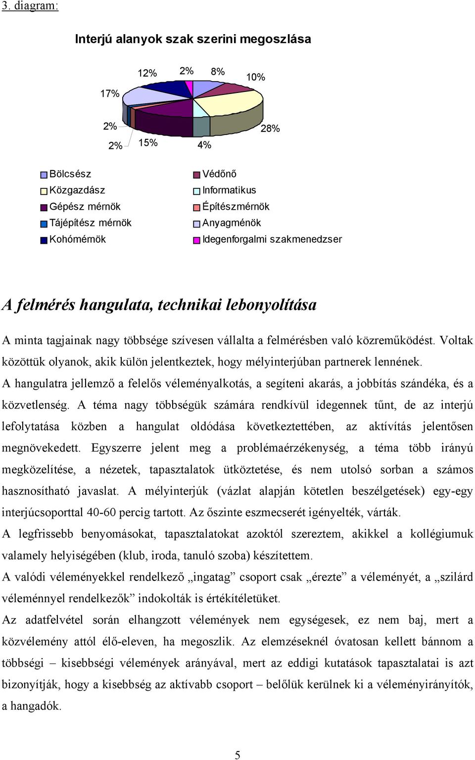 Voltak közöttük olyanok, akik külön jelentkeztek, hogy mélyinterjúban partnerek lennének. A hangulatra jellemző a felelős véleményalkotás, a segíteni akarás, a jobbítás szándéka, és a közvetlenség.