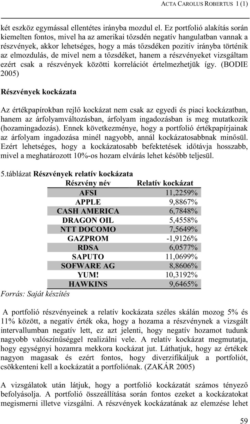 mivel nem a tızsdéket, hanem a részvényeket vizsgáltam ezért csak a részvények közötti korrelációt értelmezhetjük így.