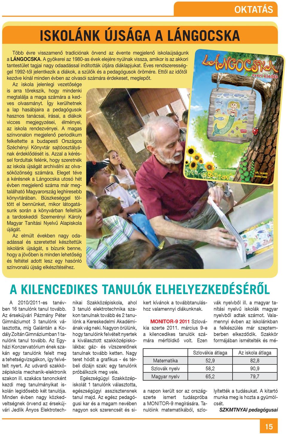 Éves rendszerességgel 1992-től jelentkezik a diákok, a szülők és a pedagógusok örömére. Ettől az időtől kezdve kínál minden évben az olvasói számára érdekeset, meglepőt.