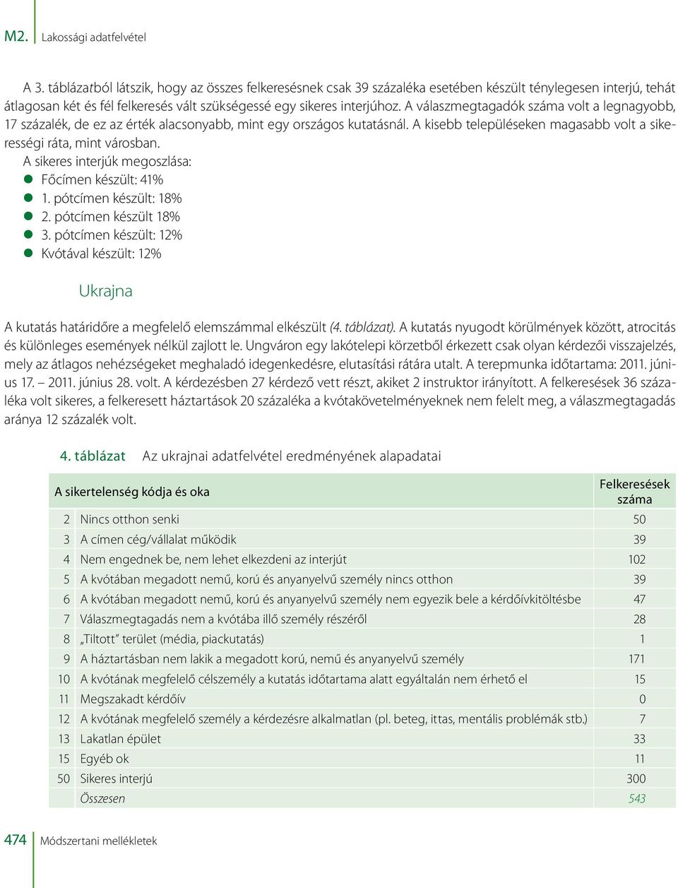 A válaszmegtagadók száma volt a legnagyobb, 17 százalék, de ez az érték alacsonyabb, mint egy országos kutatásnál. A kisebb településeken magasabb volt a sikerességi ráta, mint városban.