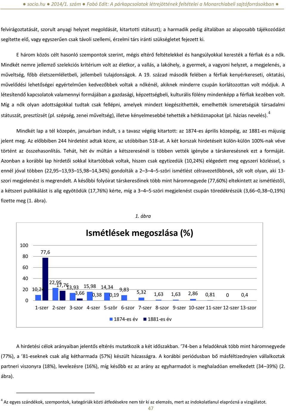 alaposabb tájékozódást segítette elő, vagy egyszerűen csak távoli szellemi, érzelmi társ iránti szükségletet fejezett ki.